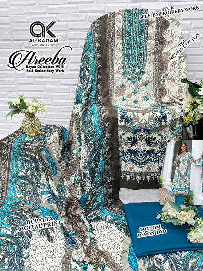 Areeba Al Karam Reyon Karachi Salwar Suits Manufacturer Ahmedabad