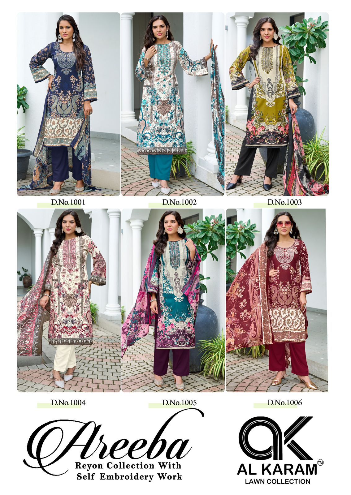 Areeba Al Karam Reyon Karachi Salwar Suits Manufacturer Ahmedabad