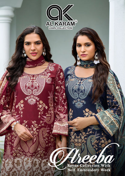 Areeba Al Karam Reyon Karachi Salwar Suits Manufacturer Ahmedabad