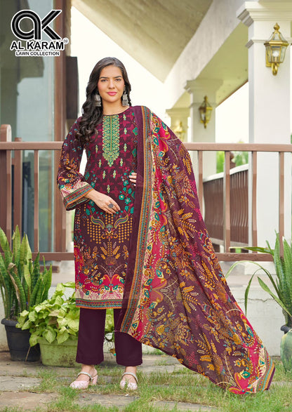 Areeba Vol 2 Al Karam Reyon Karachi Salwar Suits Exporter India