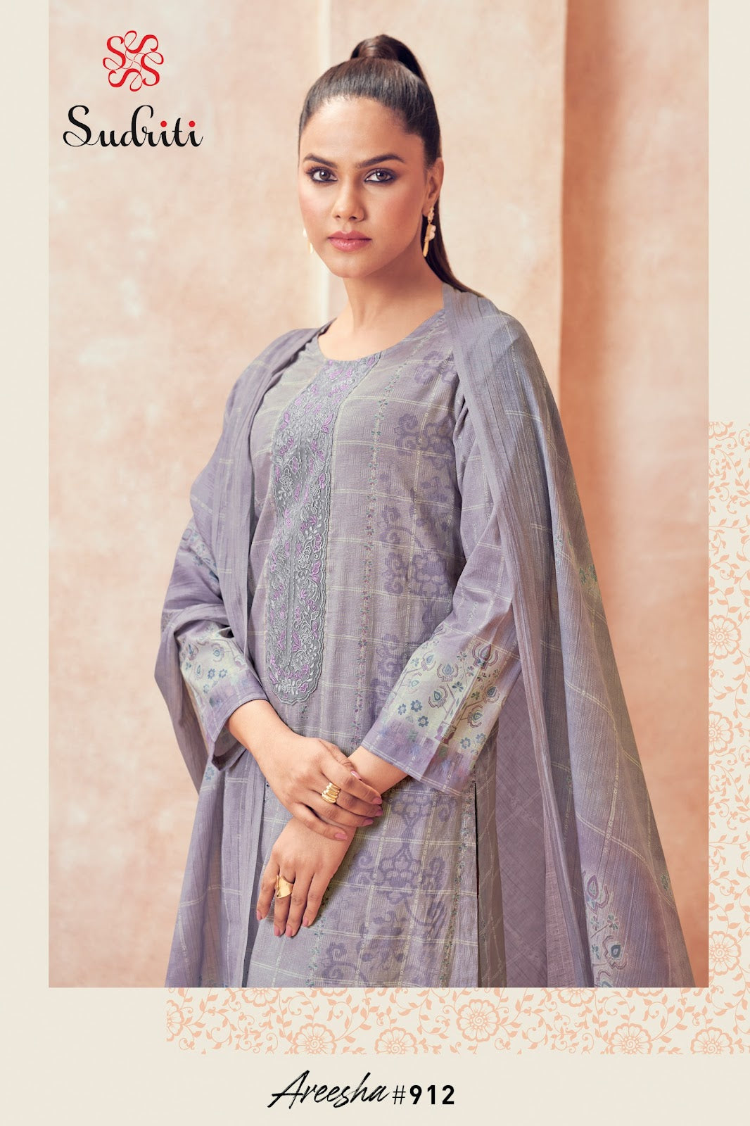 Areesha Sudriti Sahiba Cotton Lawn Pant Style Suits Wholesale Rate