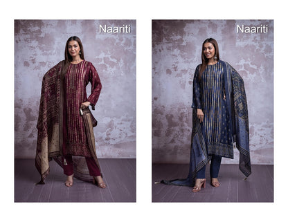 Areli Naariti Tusser Silk Pant Style Suits Manufacturer Gujarat
