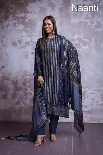 Areli Naariti Tusser Silk Pant Style Suits Manufacturer Gujarat