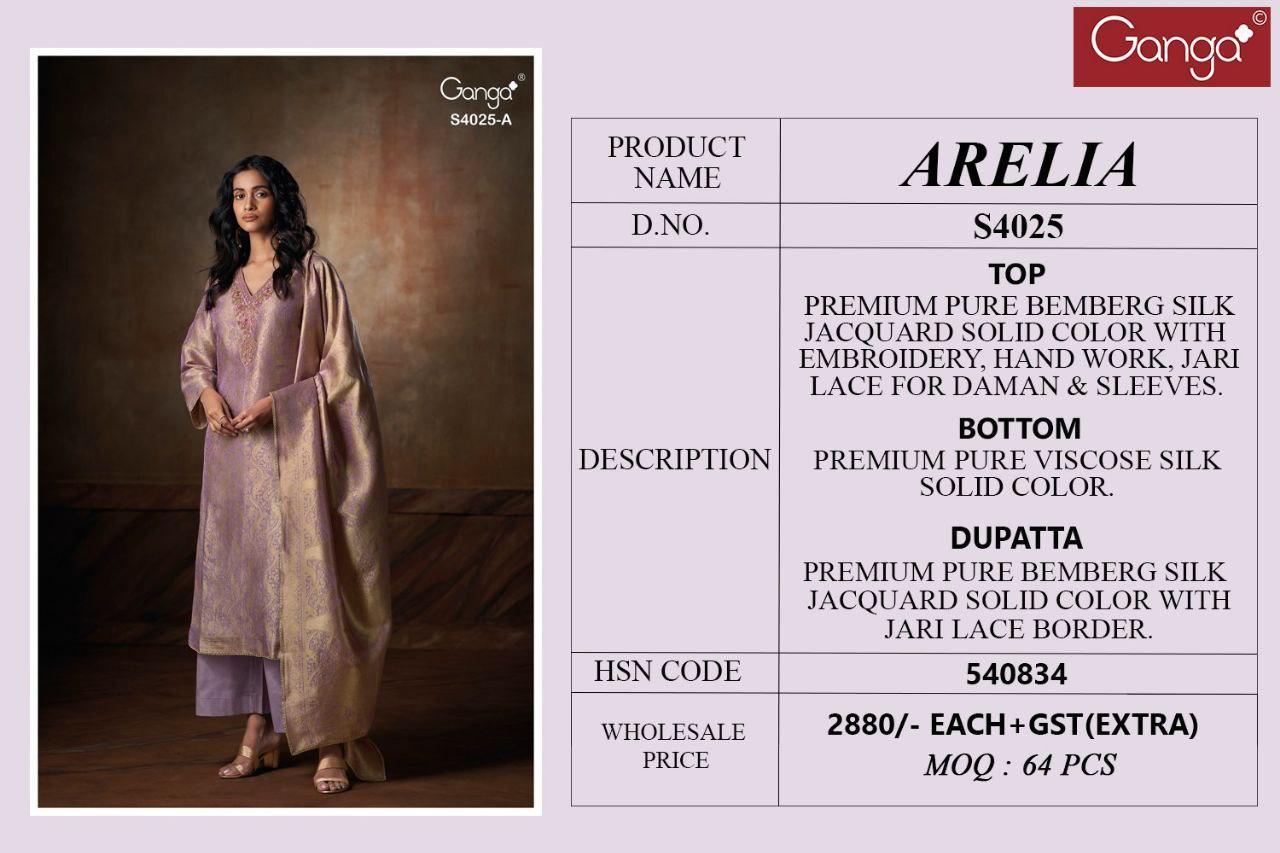 Arelia 4025 Ganga Premium Bemberg Plazzo Style Suits Exporter Ahmedabad