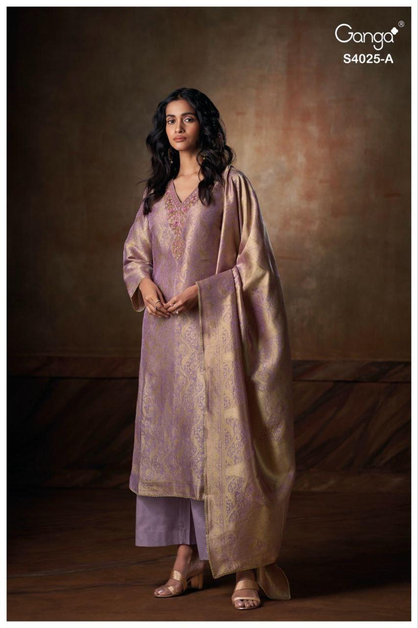 Arelia 4025 Ganga Premium Bemberg Plazzo Style Suits Exporter Ahmedabad