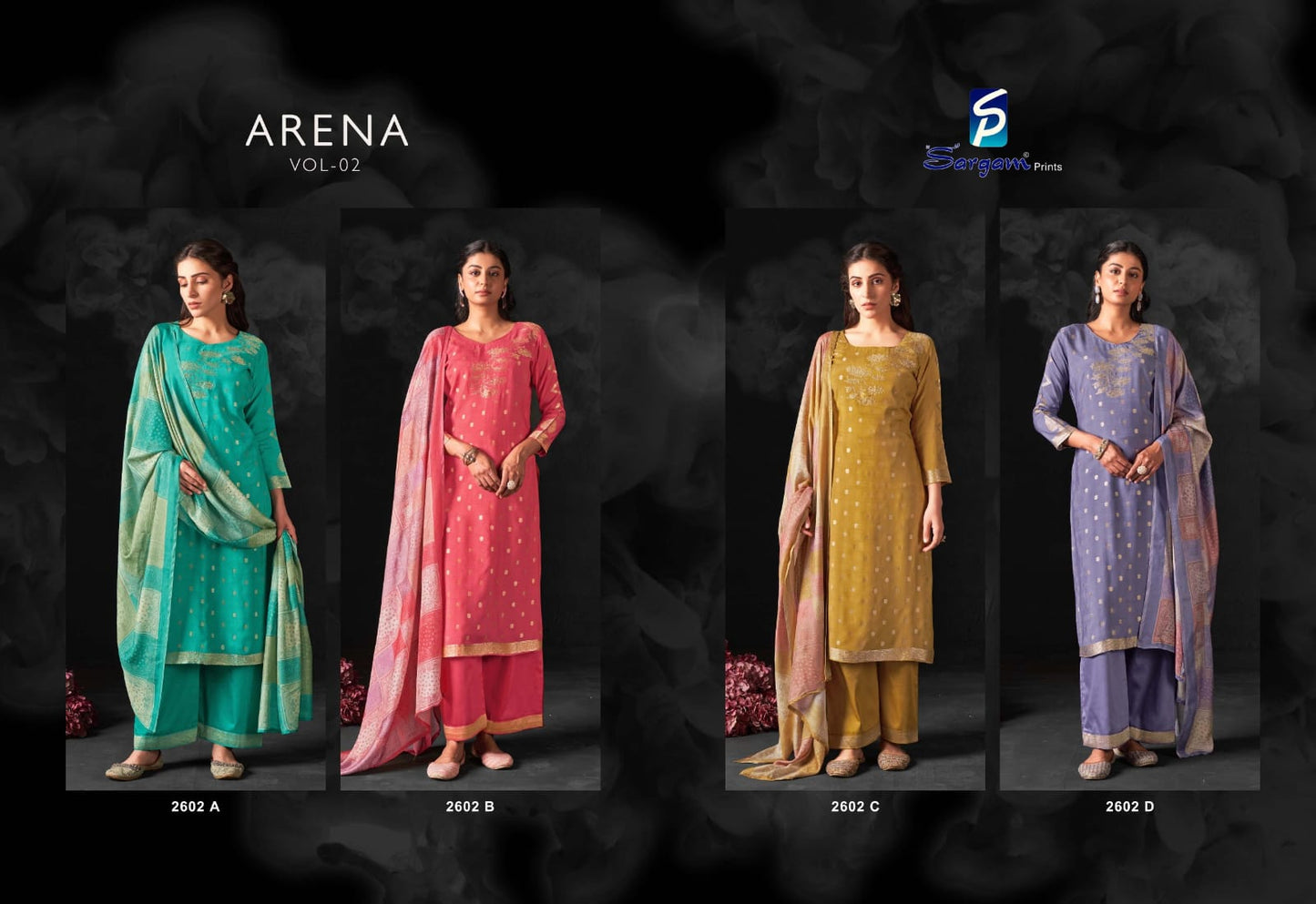 Arena Vol 2 Sargam Prints Muslin Jacquard Pant Style Suits Exporter Ahmedabad