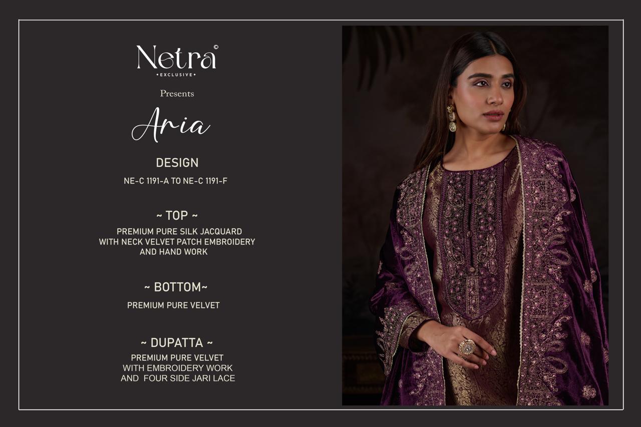 Aria Netra Pure Silk Velvet Suits Manufacturer