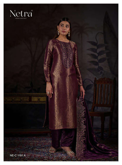 Aria Netra Pure Silk Velvet Suits Manufacturer