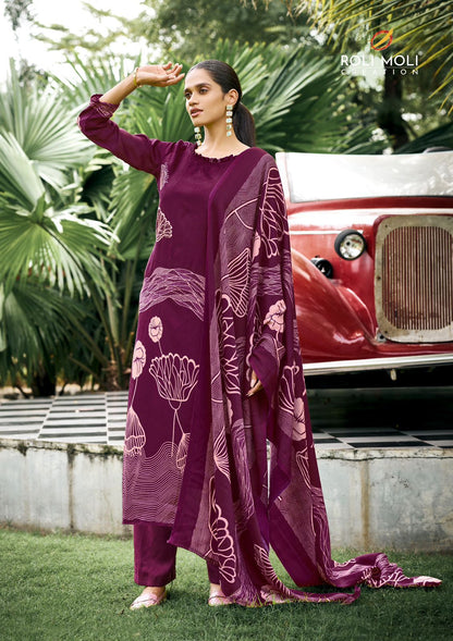 Aria Roli Moli Pashmina Suits Wholesale Rate