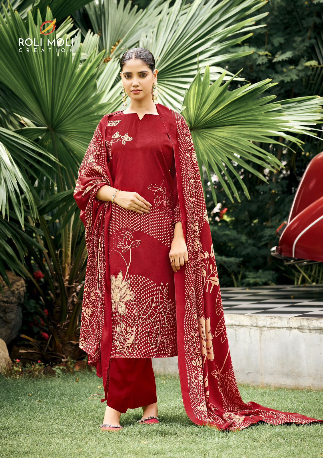 Aria Roli Moli Pashmina Suits Wholesale Rate