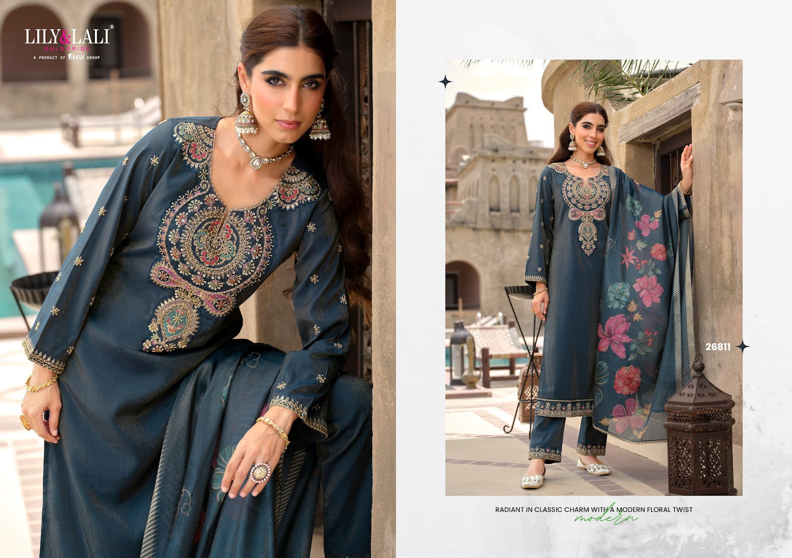 Ariana Lily Lali Simmer Readymade Pant Style Suits Wholesaler