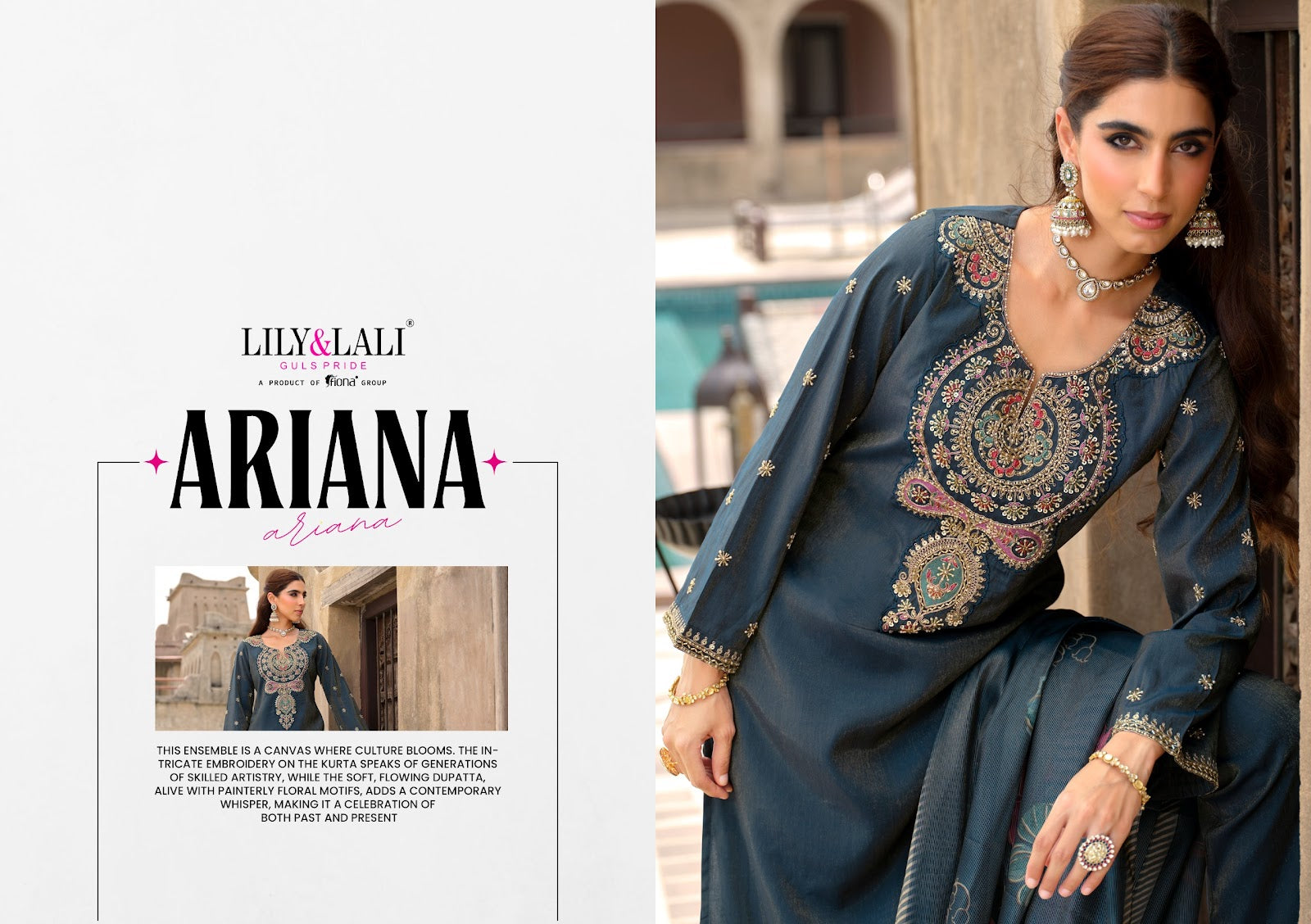 Ariana Lily Lali Simmer Readymade Pant Style Suits Wholesaler