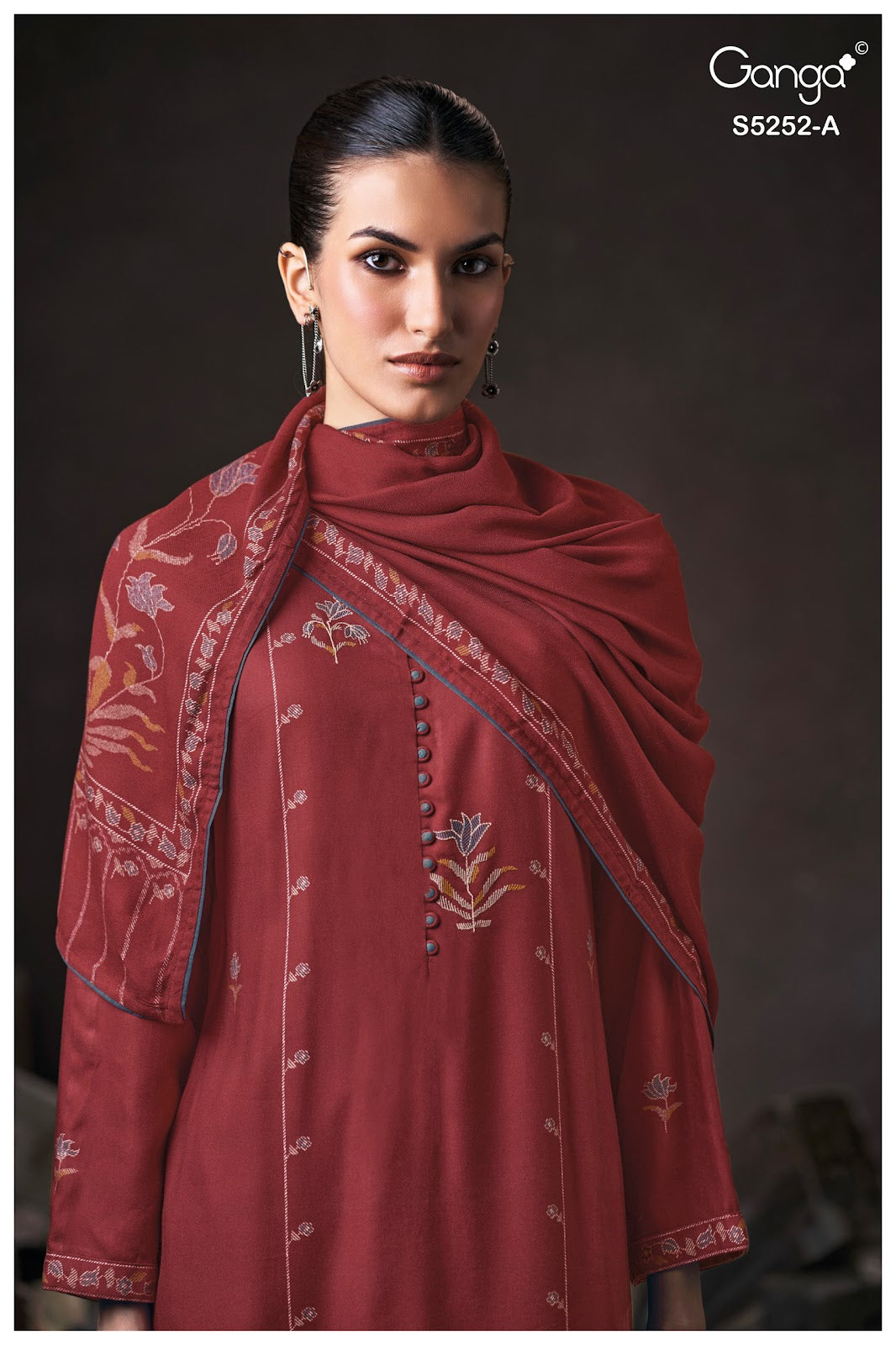 Ariana S5252 Ganga Wool Pashmina Suits Wholesaler Ahmedabad