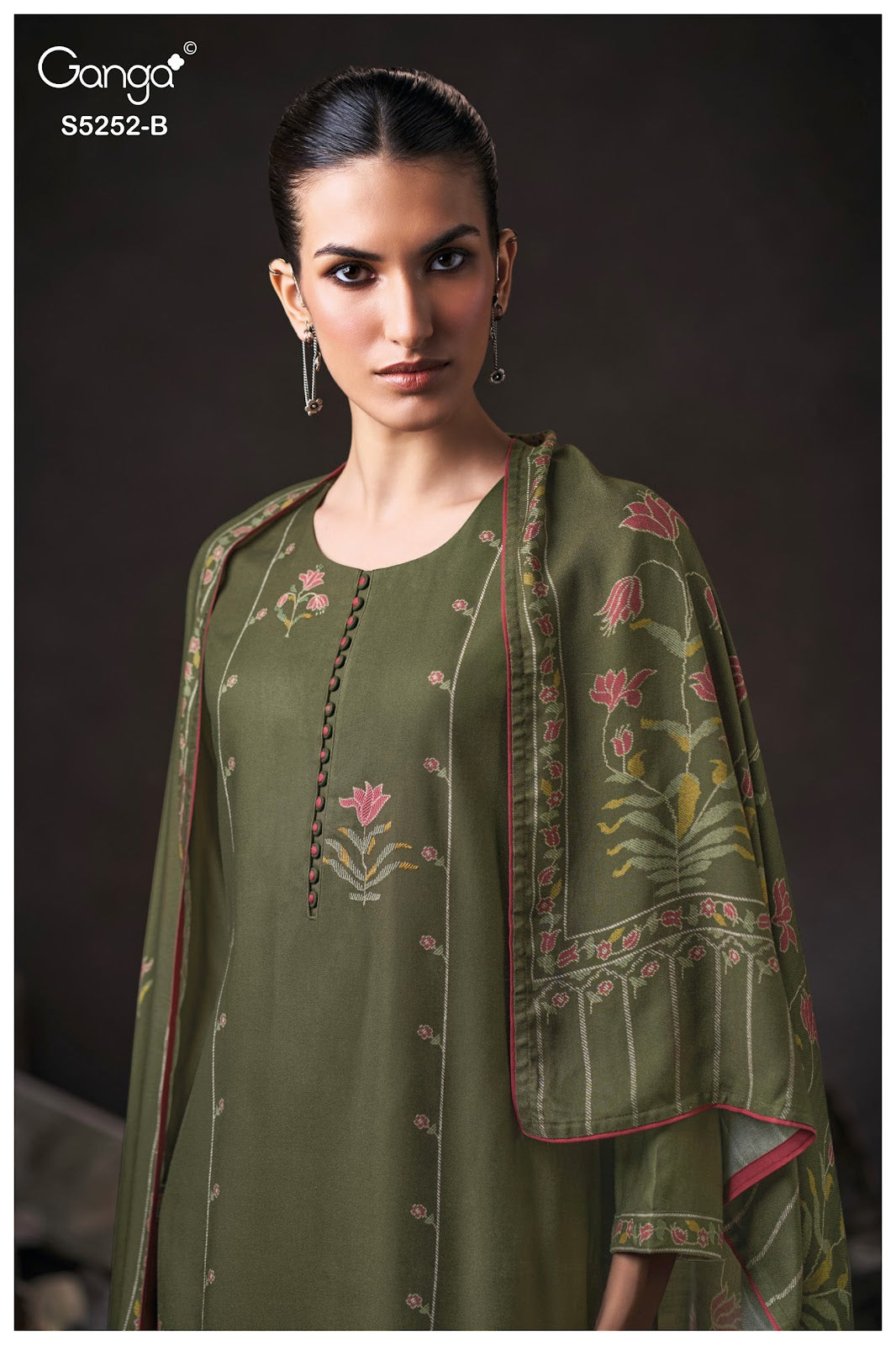 Ariana S5252 Ganga Wool Pashmina Suits Wholesaler Ahmedabad