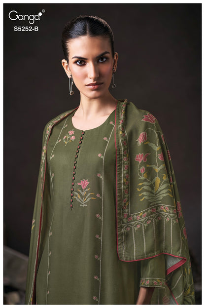 Ariana S5252 Ganga Wool Pashmina Suits Wholesaler Ahmedabad
