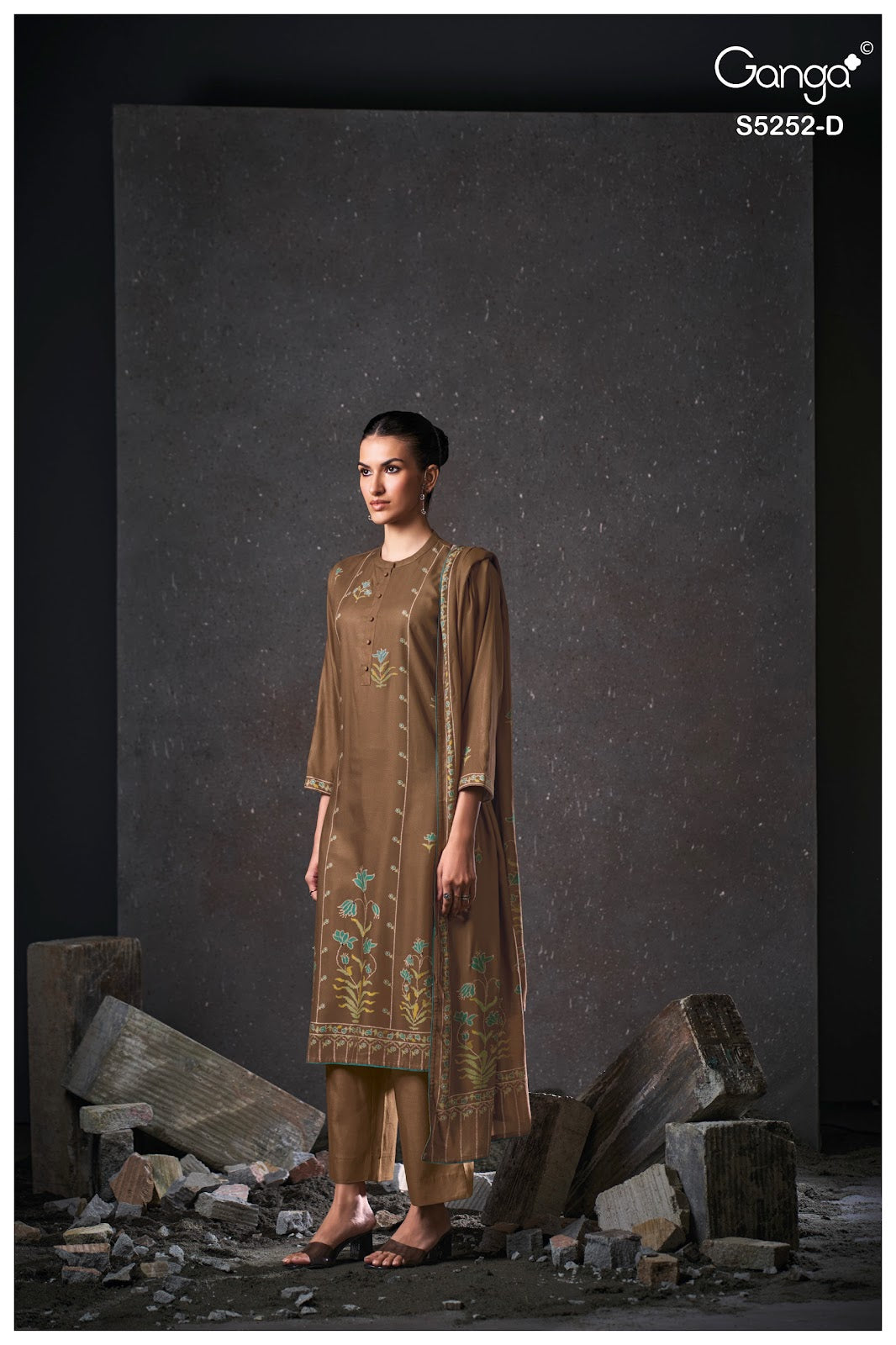 Ariana S5252 Ganga Wool Pashmina Suits Wholesaler Ahmedabad