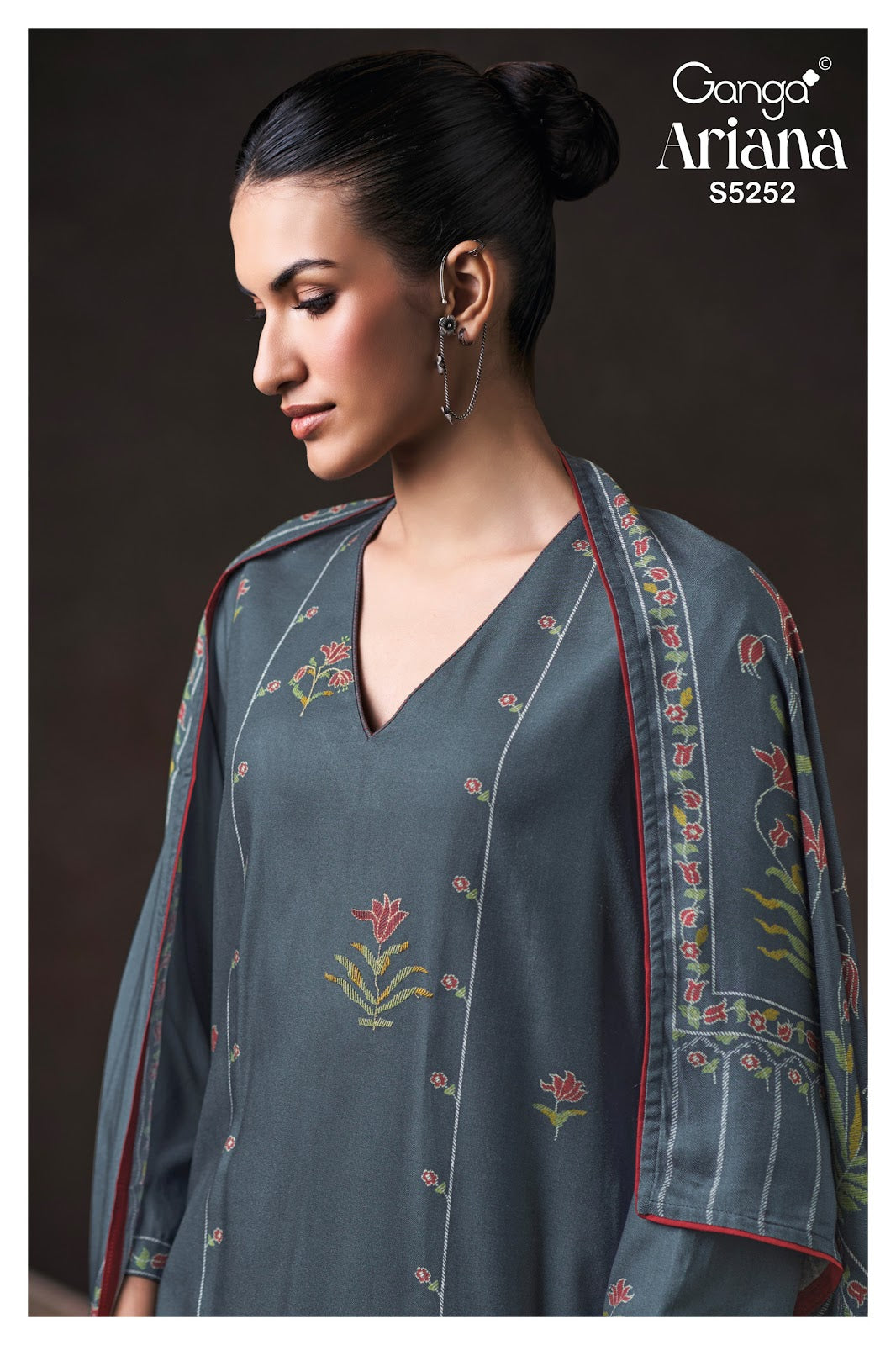 Ariana S5252 Ganga Wool Pashmina Suits Wholesaler Ahmedabad