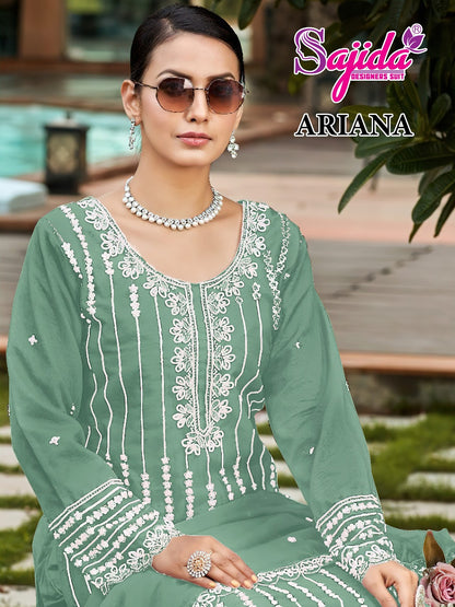 Ariana Sajida Organza Pakistani Salwar Suits Manufacturer India