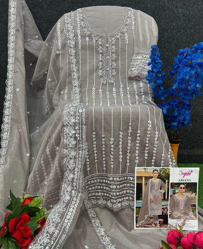 Ariana Sajida Organza Pakistani Salwar Suits Manufacturer India