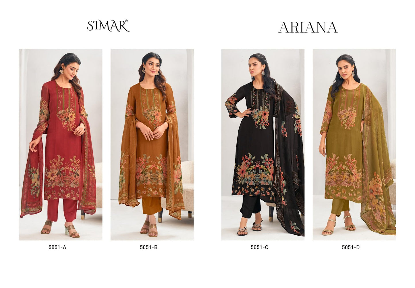 Ariana Simar Pure Pant Style Suits Exporter Ahmedabad