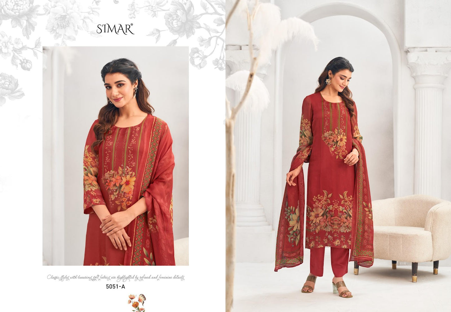 Ariana Simar Pure Pant Style Suits Exporter Ahmedabad
