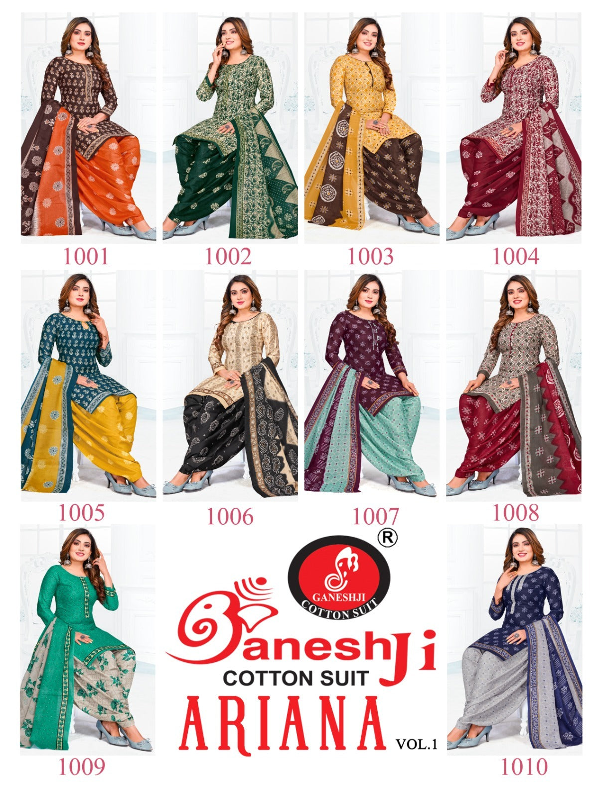 Ariana Vol 1 Ganeshji Cotton Dress Material Exporter