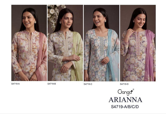 Arianna 4719 Ganga Premium Cotton Pant Style Suits Exporter