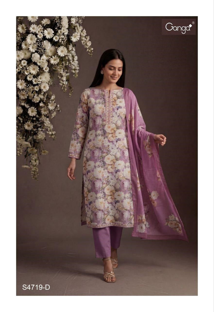Arianna 4719 Ganga Premium Cotton Pant Style Suits Exporter
