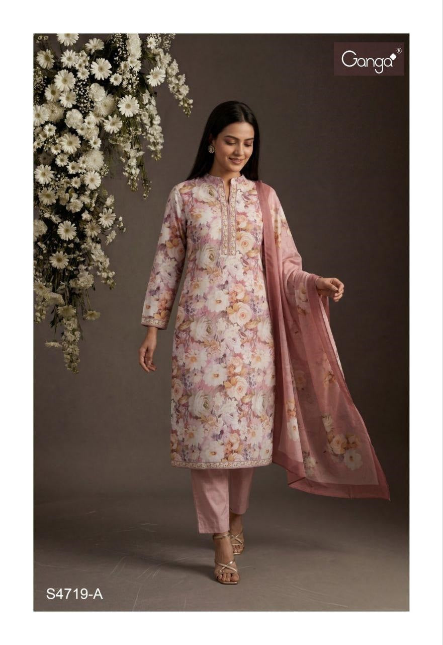Arianna 4719 Ganga Premium Cotton Pant Style Suits Exporter