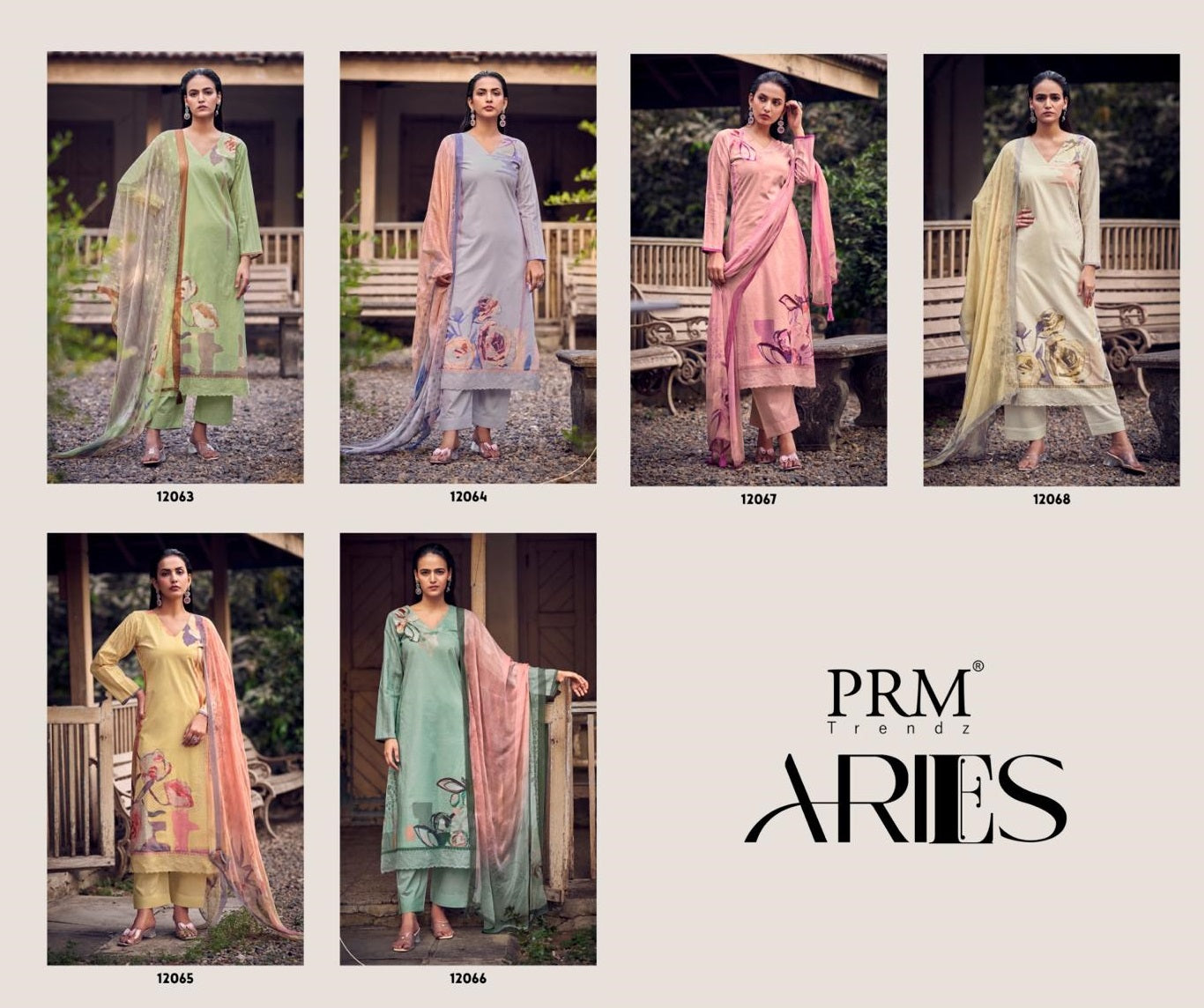 Aries Prm Trendz Pure Lawn Pant Style Suits Wholesale Price