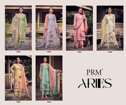 Aries Prm Trendz Pure Lawn Pant Style Suits Wholesale Price