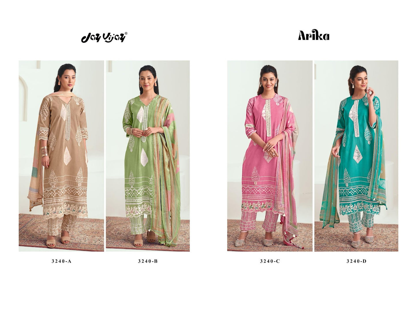 Arika Jay Vijay Cotton Pant Style Suits Exporter India