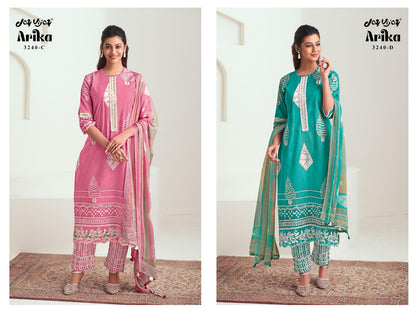 Arika Jay Vijay Cotton Pant Style Suits Exporter India