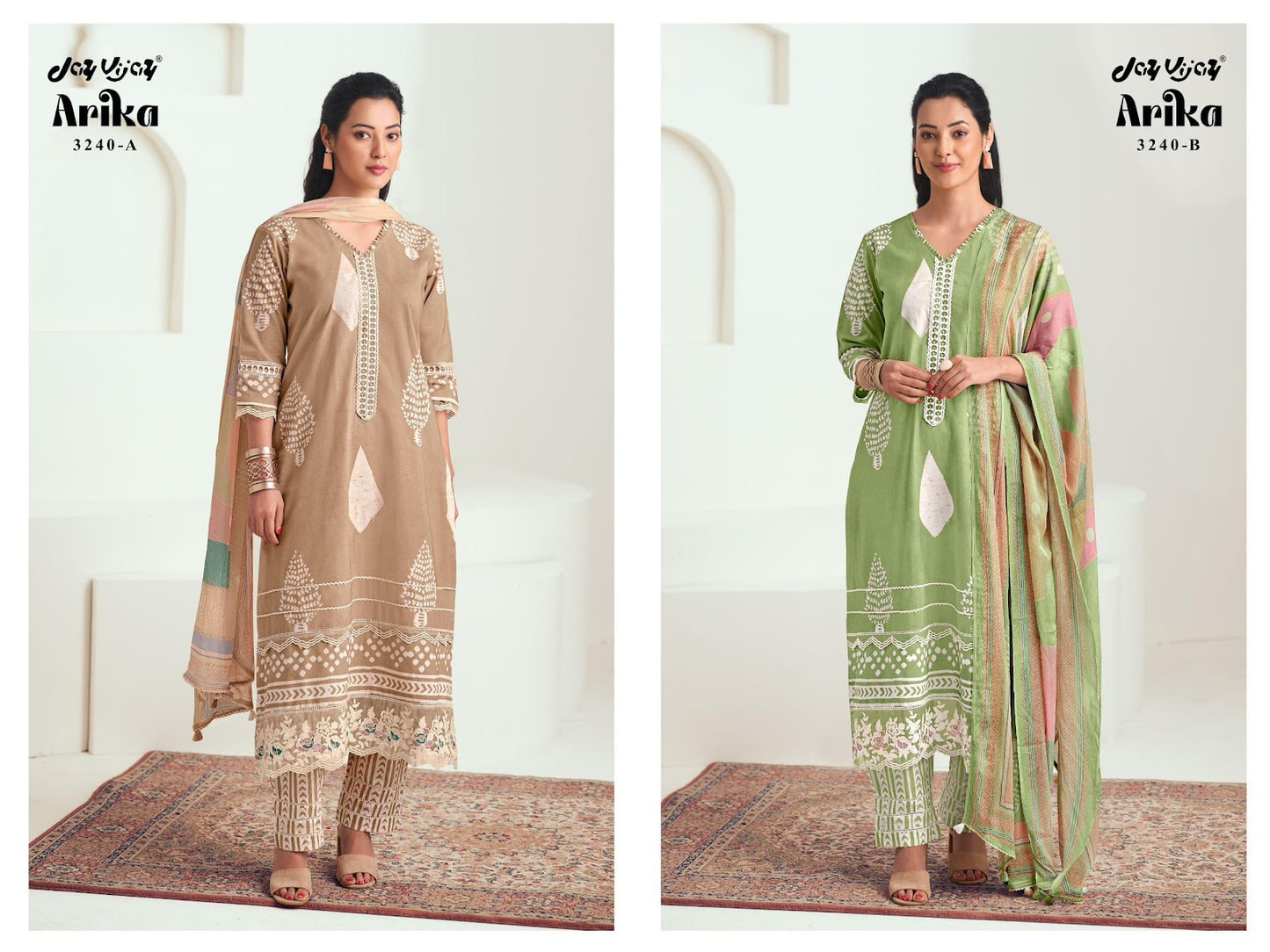 Arika Jay Vijay Cotton Pant Style Suits Exporter India