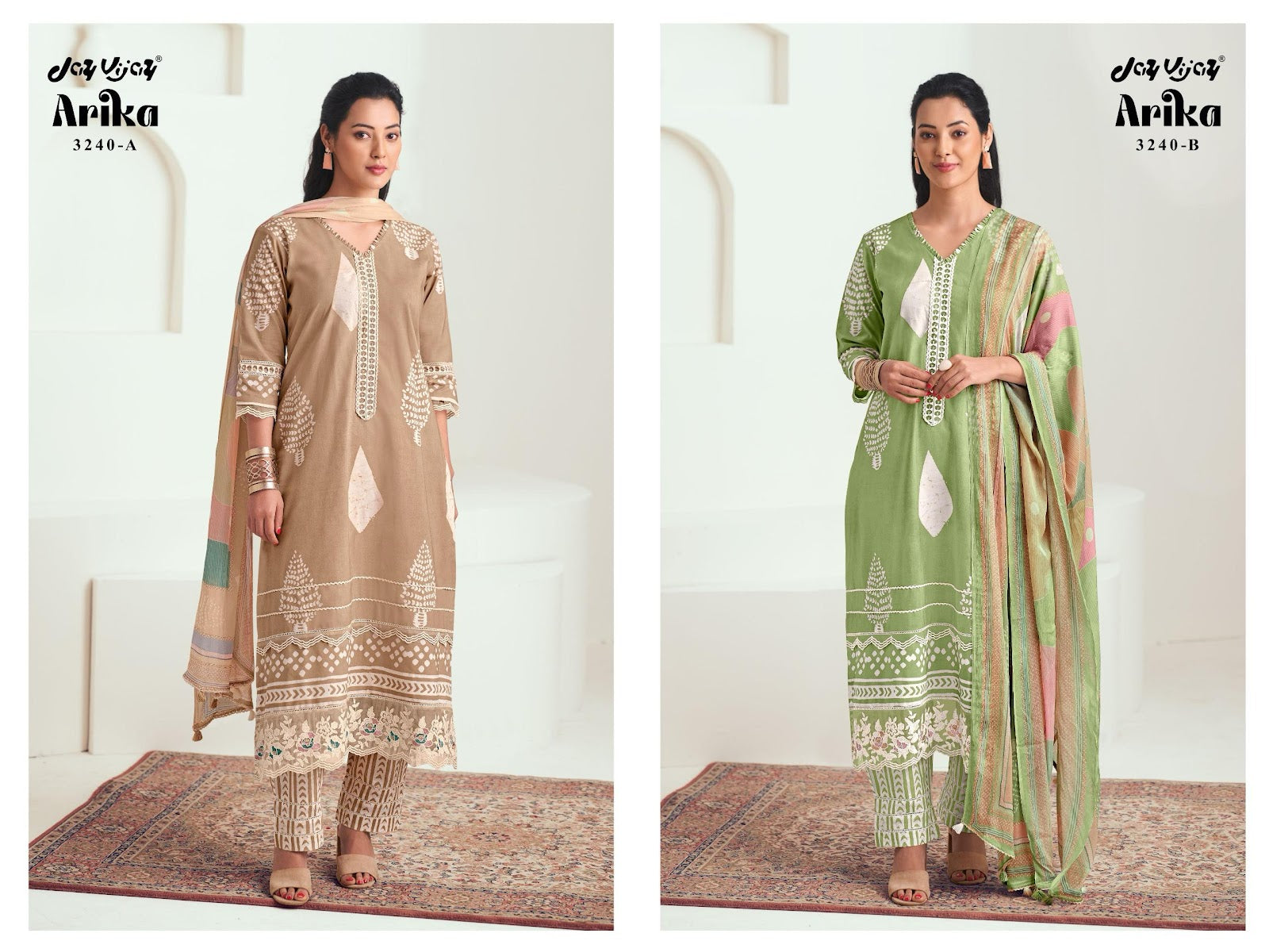 Arika Jay Vijay Cotton Pant Style Suits Exporter India