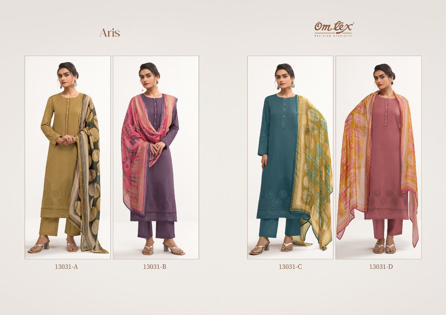 Aris Omtex Lawn Cotton Pant Style Suits Wholesale
