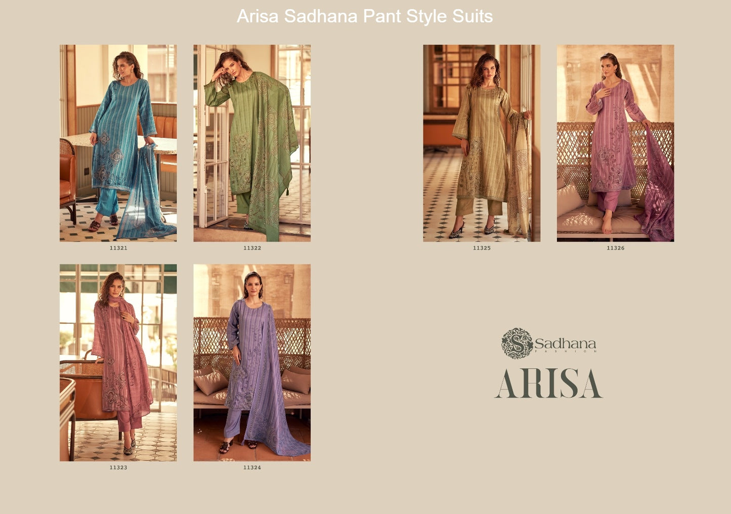 Arisa Sadhana Jam Cotton Pant Style Suits Exporter India