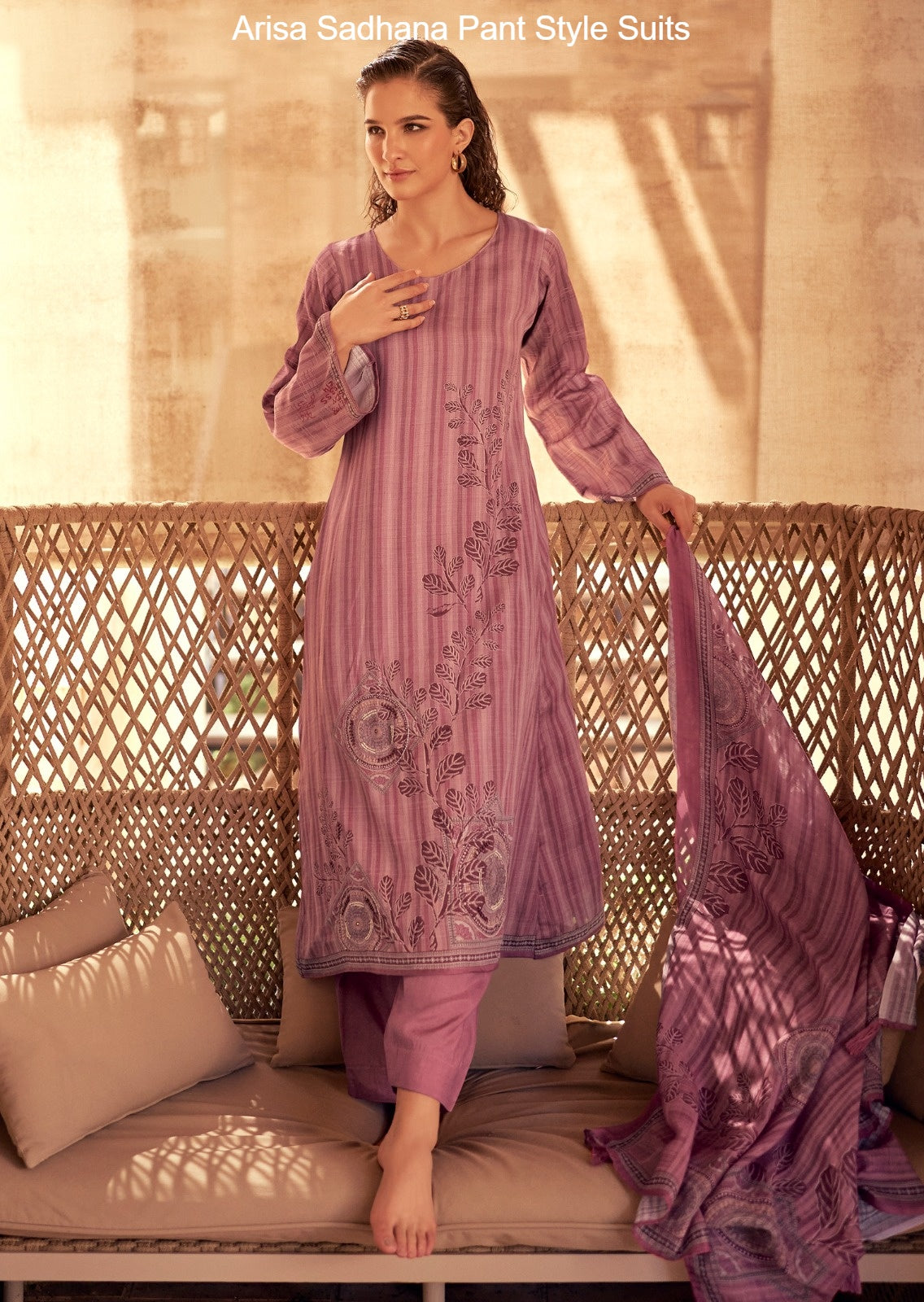 Arisa Sadhana Jam Cotton Pant Style Suits Exporter India