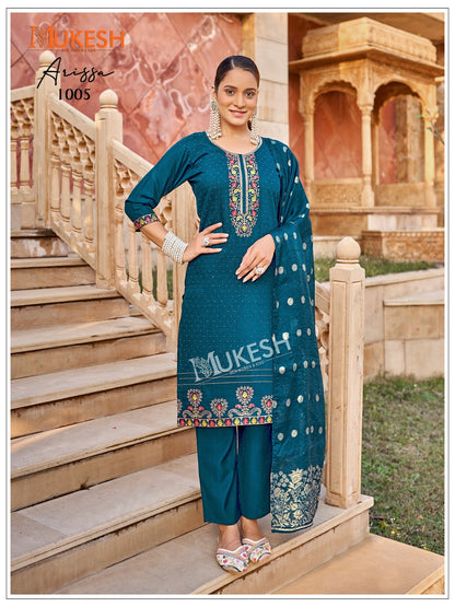 Arissa Mukesh Banwery Vertican Readymade Pant Style Suits Supplier Ahmedabad