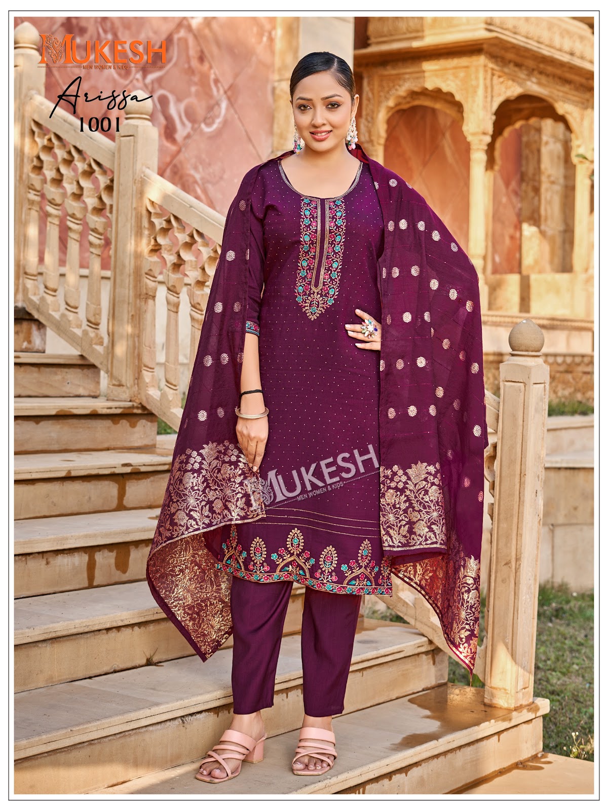 Arissa Mukesh Banwery Vertican Readymade Pant Style Suits Supplier Ahmedabad