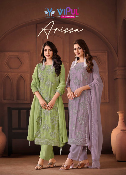Arissa Vipul Chiffon Pant Style Suits Exporter Ahmedabad