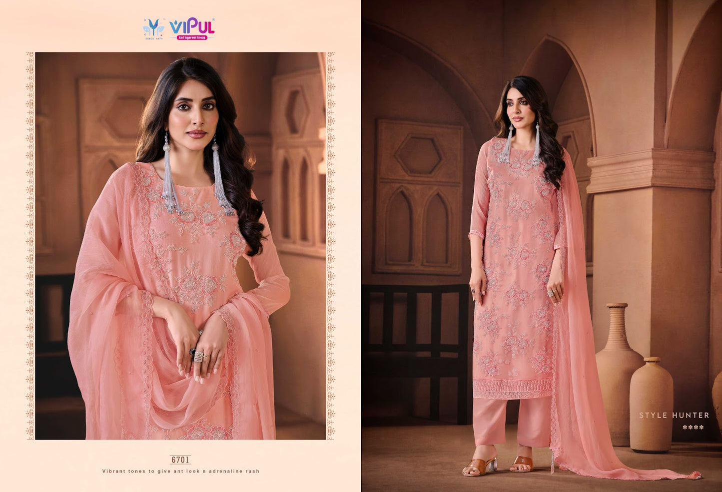 Arissa Vipul Chiffon Pant Style Suits Exporter Ahmedabad