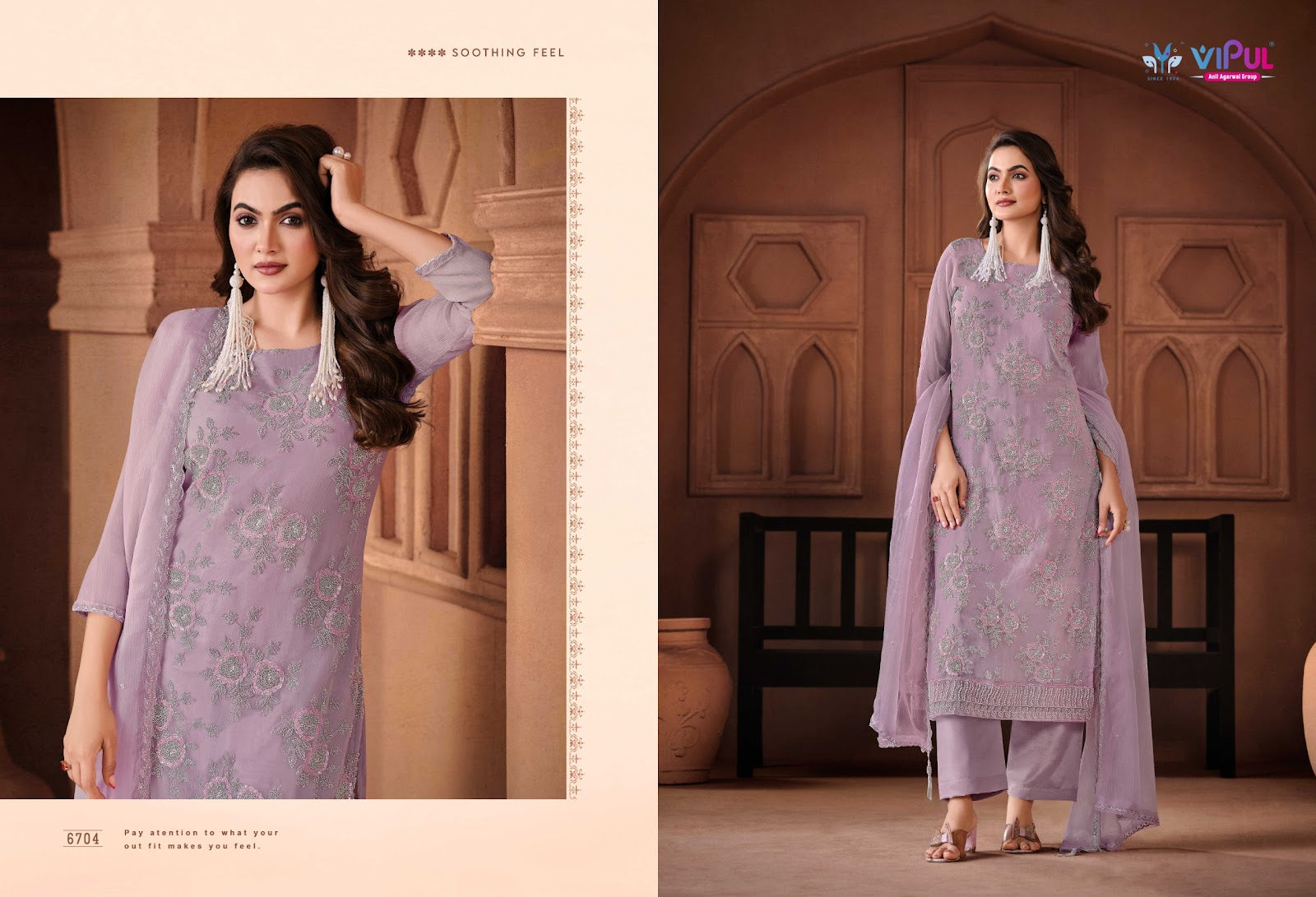 Arissa Vipul Chiffon Pant Style Suits Exporter Ahmedabad