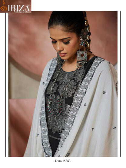 Arizona Black Special Ibiza Pure Muslin Pant Style Suits Supplier Gujarat