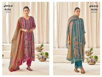 Arjita Jay Vijay Pure Bemberg Pant Style Suits Exporter Ahmedabad