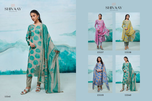 Arjita Shivaay Viscose Muslin Pant Style Suits Manufacturer