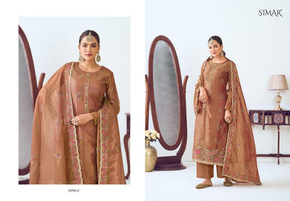 Arjita Simar Shimmer Pant Style Suits Manufacturer India