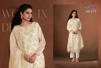 Arlett Vipul Organza Pant Style Suits Wholesaler Ahmedabad