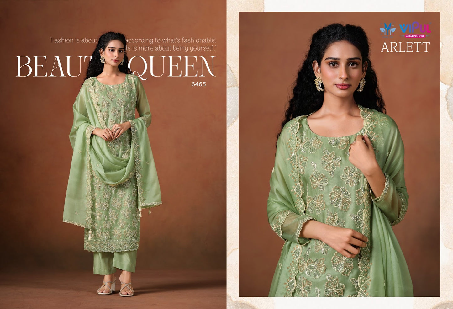 Arlett Vipul Organza Pant Style Suits Wholesaler Ahmedabad