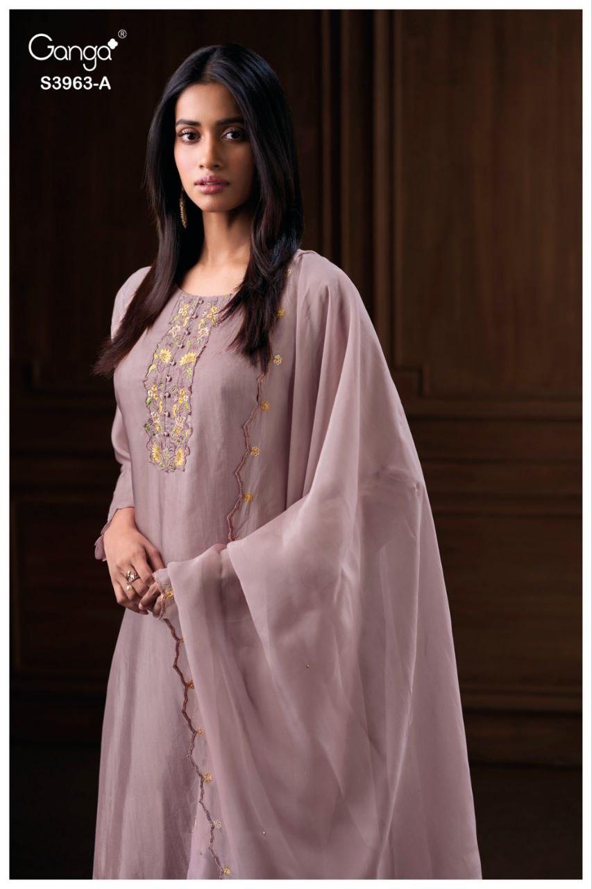 Arlina 3963 Ganga Bemberg Plazzo Style Suits Wholesaler Ahmedabad